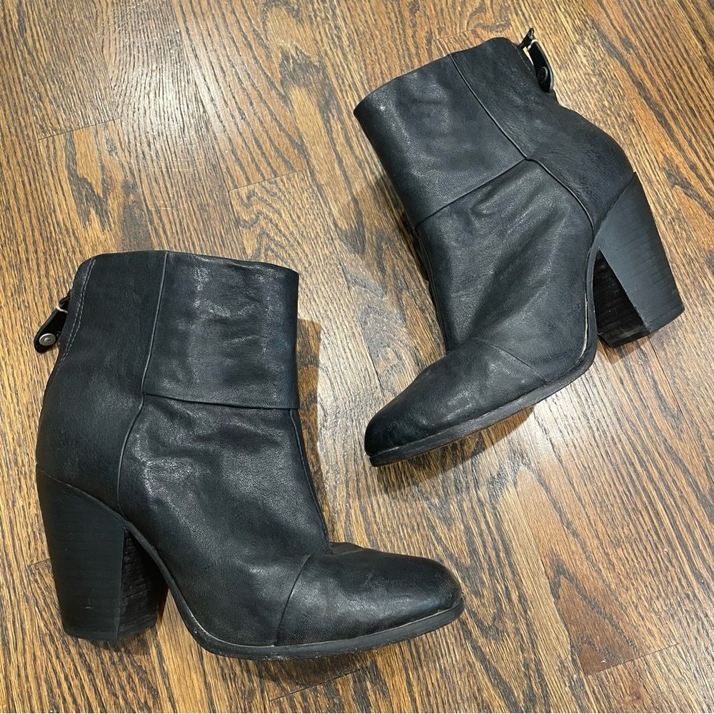 RAG & BONE Newbury Ankle Boots Black Leather Boots